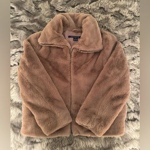 Tan Faux Fur French Connection Jacket